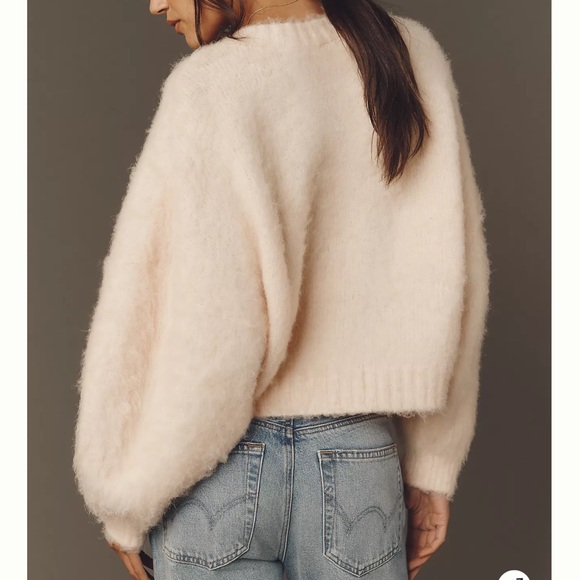 PILCRO by ANTHROPOLOGIE Brushed Cardigan Sweater, Peach, NWT, Size XXS - Picture 4 of 6